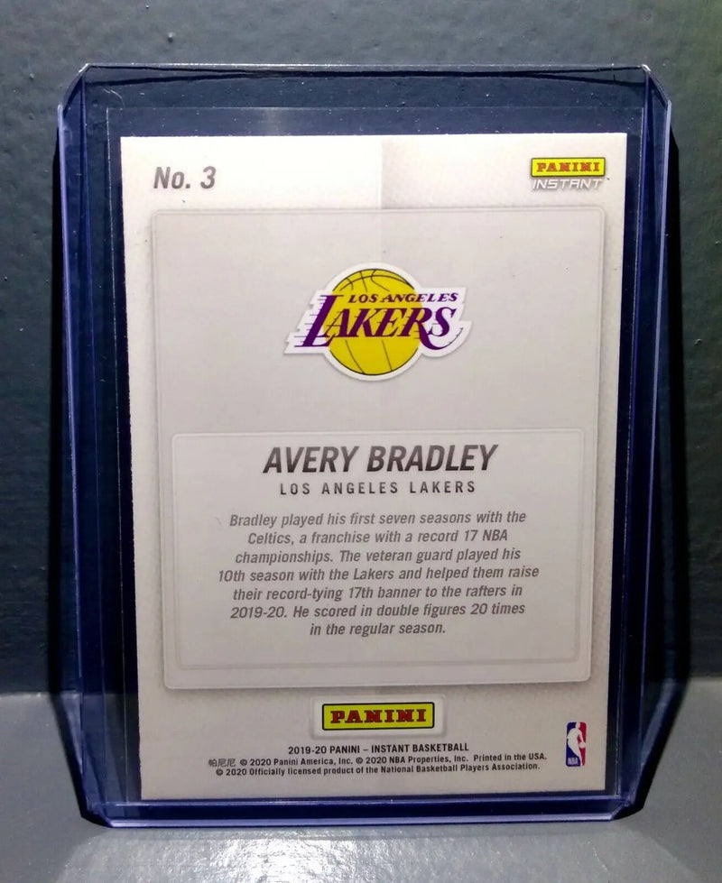 Avery Bradley 2020 Panini LA Lakers NBA Champions #3 Basketball Card