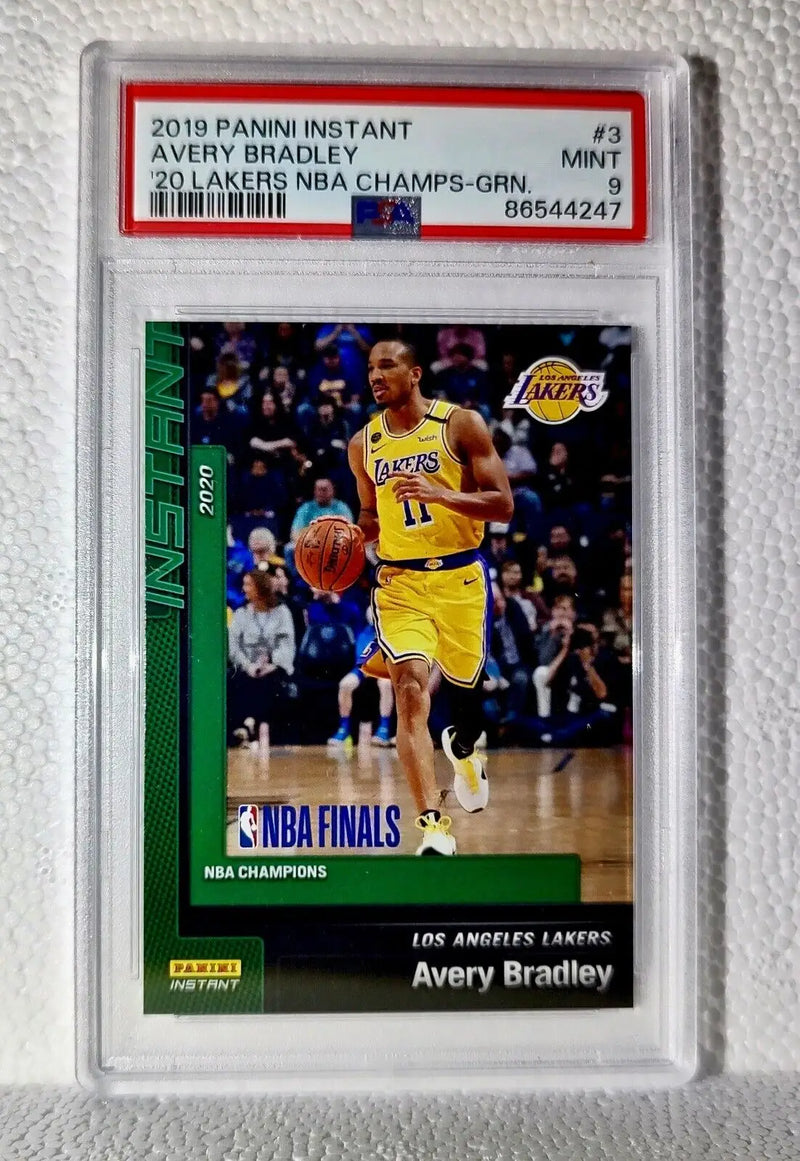 Avery Bradley 2020 Panini LA Lakers NBA Champions #3 Green Card 10/10 PSA 9 Mint - Basketball Card Single