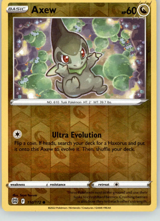 Axew - Brilliant Stars - 110/172 - Reverse Holo LP Pokemon - Pokémon Card Single