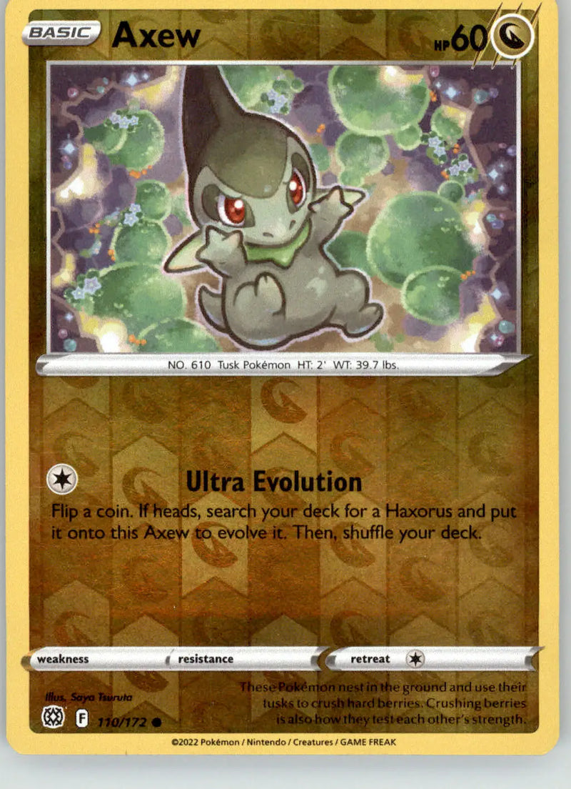 Axew - Brilliant Stars - 110/172 - Reverse Holo LP Pokemon - Pokémon Card Single