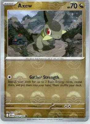 Axew - Poke Ball Pattern - SV: Black Bolt - 068/086 - Holo NM - Pokémon Card Single