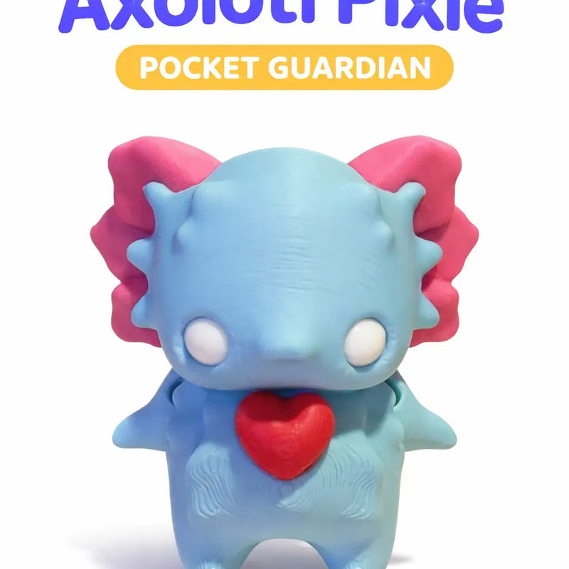 Axolotl Pixie Figurine – Cute Fantasy Creature – Pocket Guardian - Collectibles