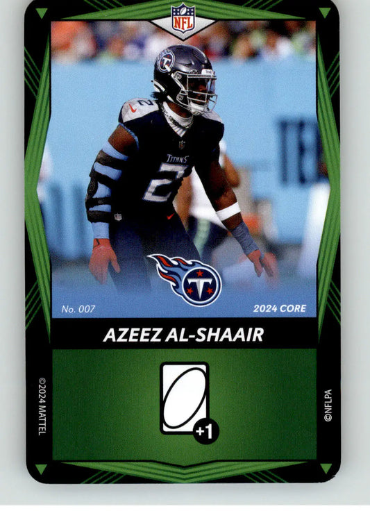 Azeez Al-Shaair - 2024 UNO Elite Core Edition - Green - #007 - Football - Football Card Single