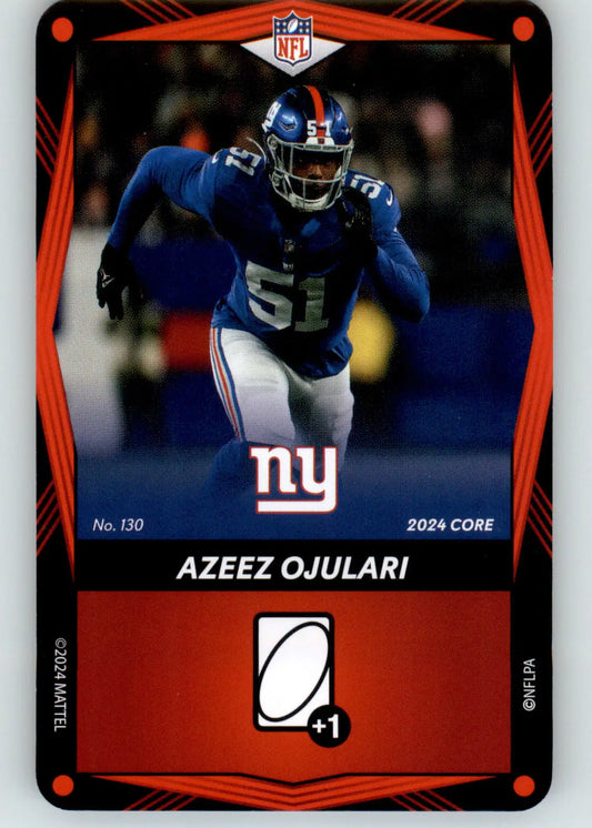 Azeez Ojulari - 2024 UNO Elite Core Edition - Red - #130 - Football - Football Card Single