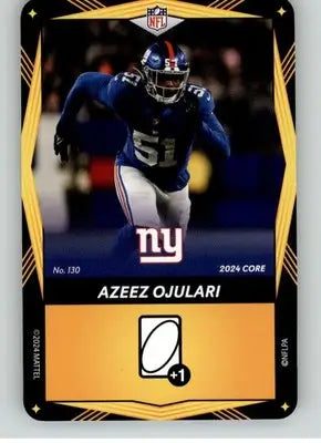 Azeez Ojulari - 2024 UNO Elite Core Edition - Yellow - #130 - Football - Football Card Single