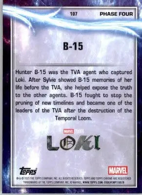 B-15 - 2025 Topps Chrome Marvel Studios - #107 - Non_sport - Marvel Card Single