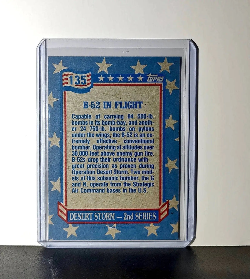 B-52 in Formation 1991 Topps Desert Storm #135 Card