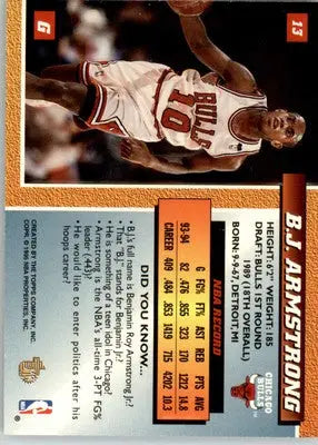 B.J. Armstrong - 1994-95 Topps Embossed - #13 - Basketball - Basketball Card Single