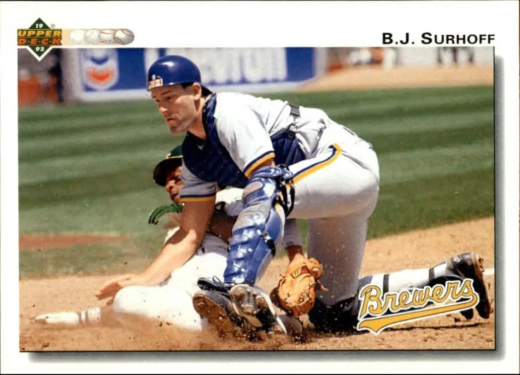 B.J. Surhoff 1992 Upper Deck MLB #120 Baseball Card Milwaukee Brewers - Baseball Card Single