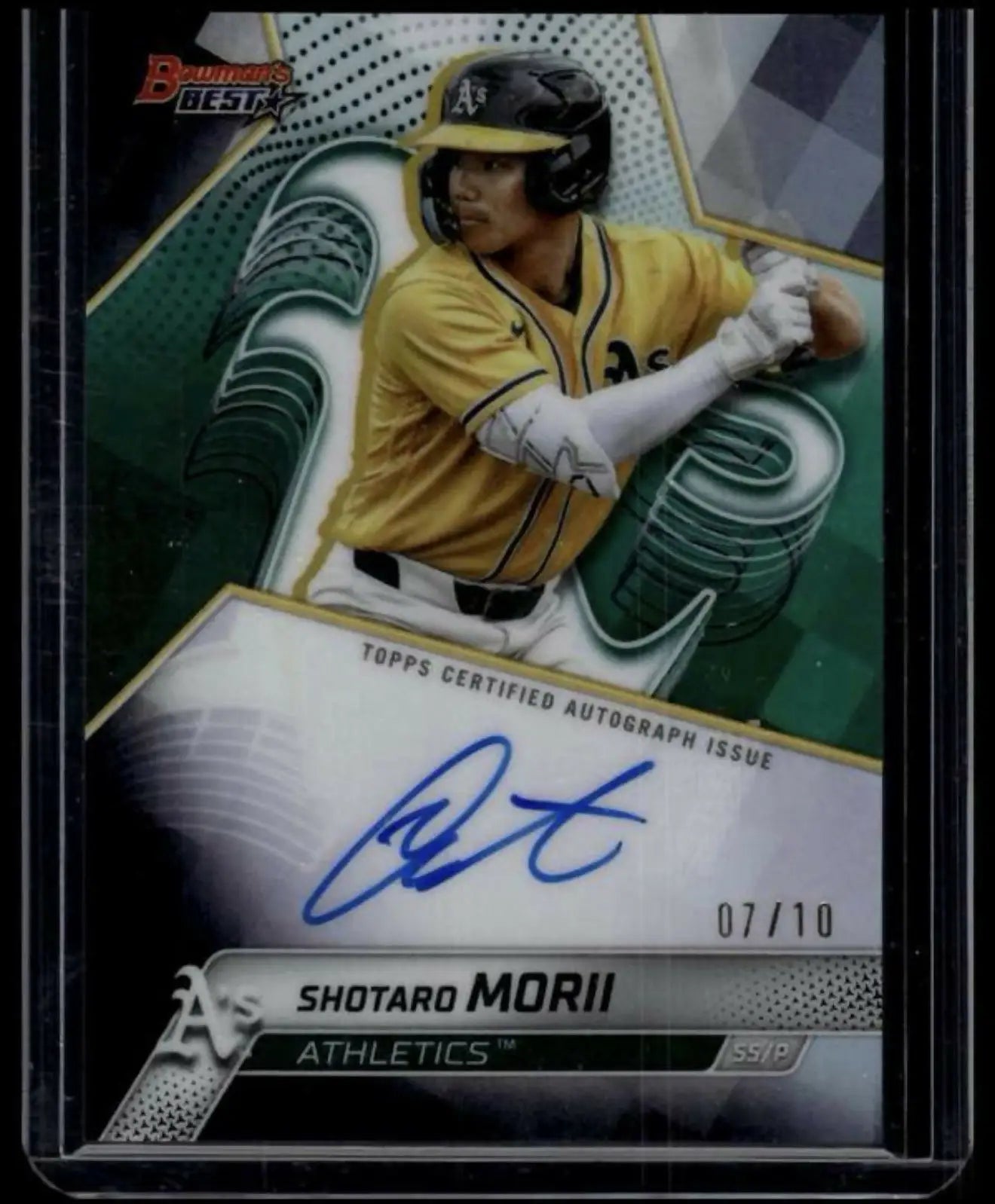 B25-SM Shotaro Morii 2025 Bowman’s Best - Best of 2025 Autographs Black Refractors #/10 - Baseball Card Single