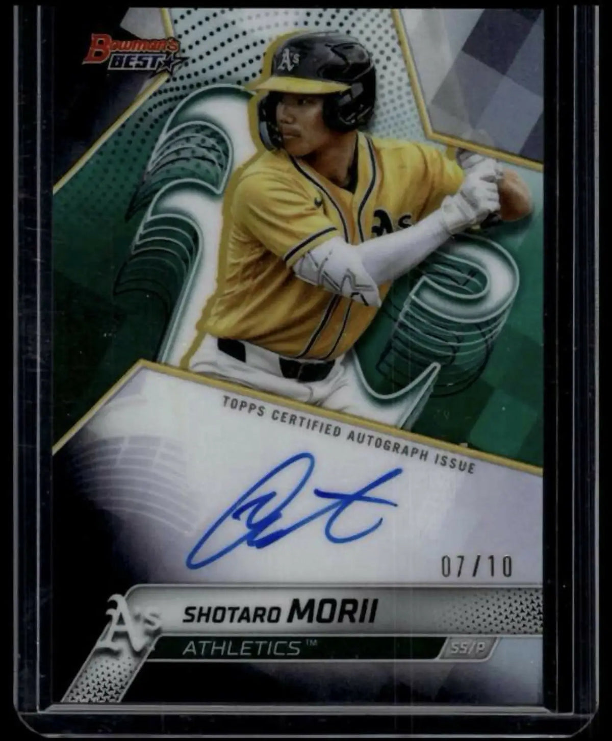 B25-SM Shotaro Morii 2025 Bowman’s Best - Best of 2025 Autographs Black Refractors #/10 - Baseball Card Single
