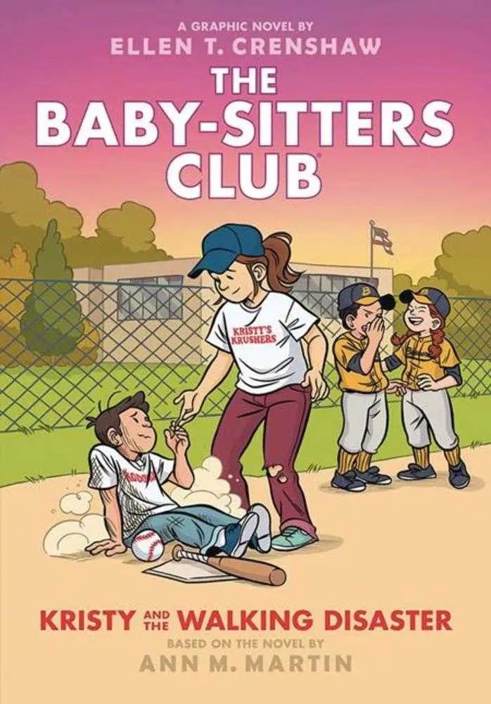 Graphic novel of The Baby-Sitters Club Walking Disaster featuring Kristy’s Krushers