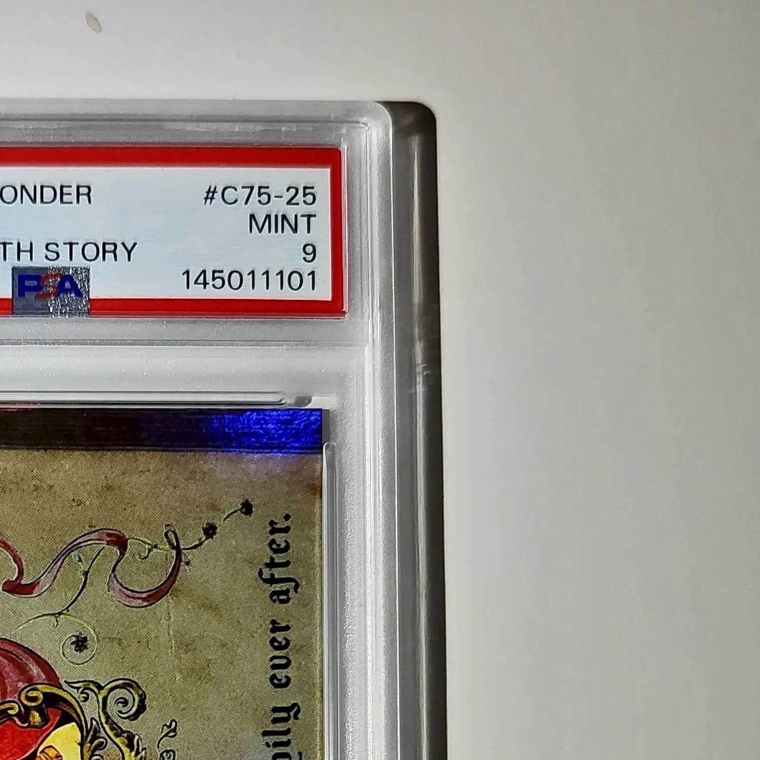 Back Cover 2025 Topps Disney Wonder #C75-25 Card Cinderella 75th Story PSA 9 - Non-Sports Card Single