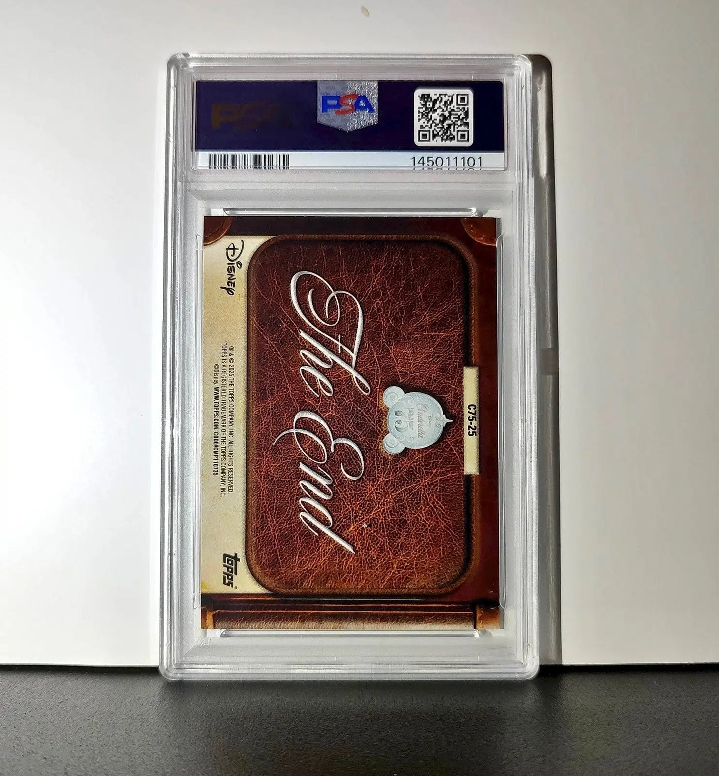 Back Cover 2025 Topps Disney Wonder #C75-25 Card Cinderella 75th Story PSA 9 - Non-Sports Card Single