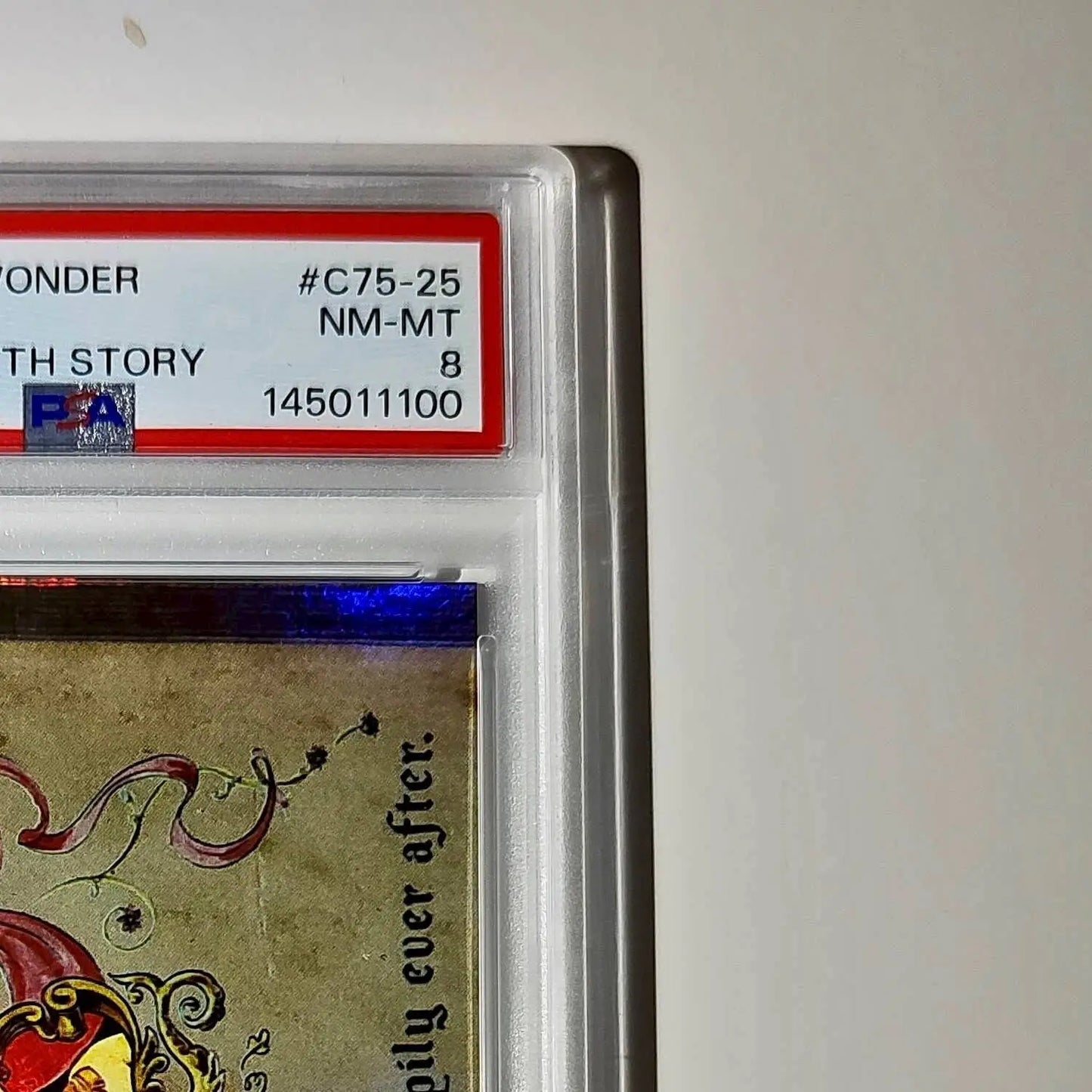 Back Cover 2025 Topps Disney Wonder #C75-25 Card Cinderella 75th Story PSA 8 - Non-Sports Card Single