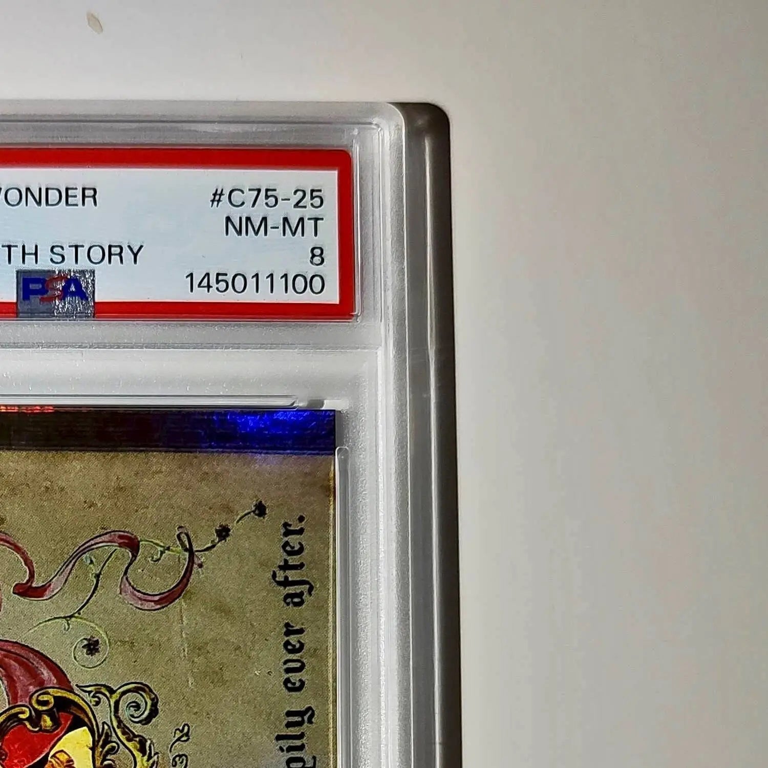 Back Cover 2025 Topps Disney Wonder #C75-25 Card Cinderella 75th Story PSA 8 - Non-Sports Card Single