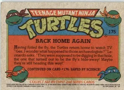 Back Home Again - 1989 Topps Teenage Mutant Ninja Turtles - #175 - Non_sport - Non-Sports Card Single