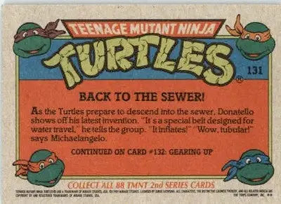 Back to the Sewer! - 1989 Topps Teenage Mutant Ninja Turtles - #131 - Non_sport - Non-Sports Card Single
