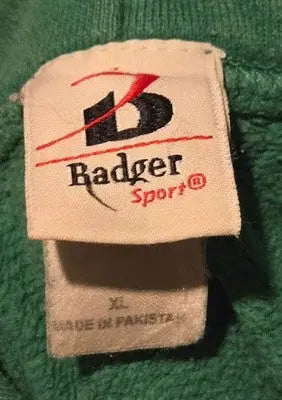 Badger Sport Hoodie Mens XL Boothbay Harbor Maine Green Pullover Sweatshirt