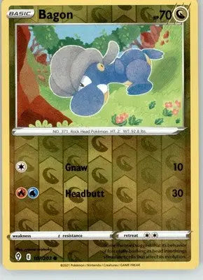 Bagon - Evolving Skies - 107/203 - Reverse Holo LP Pokemon - Pokémon Card Single