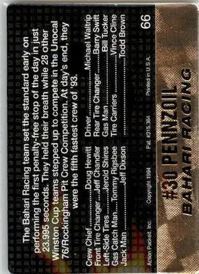 Bahari’ Racing - 1994 Action Packed - #66 - Racing - Racing Card Single