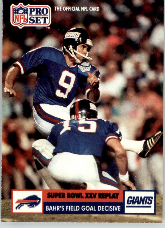 Bahr’s Field Goal Decisive SBXXV - 1991 Pro Set - #53 - Football - Football Card Single