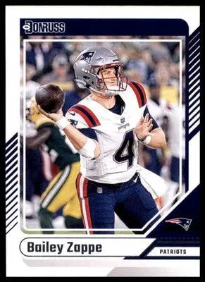 Bailey Zappe 2024 Donruss #70 New England Patriots Football Card NFL Sports