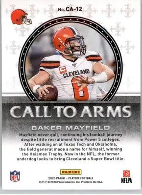 Baker Mayfield - 2020 Panini Playoff - #CA-12 - Call to Arms Football - Football Card Single