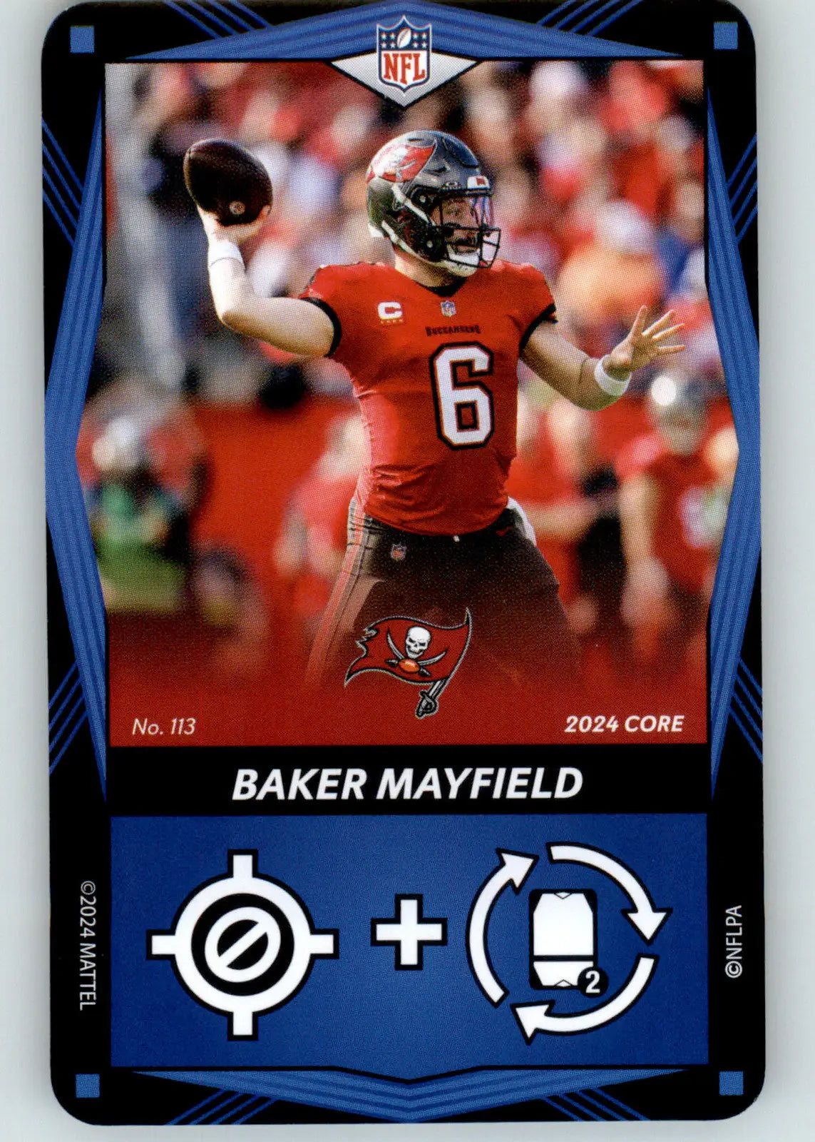 Baker Mayfield - 2024 UNO Elite Core Edition - Blue - #113 - Football - Football Card Single