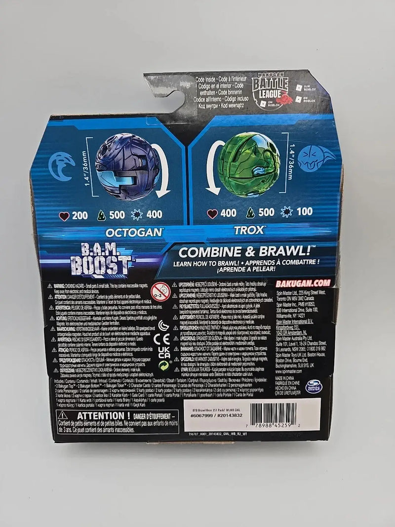 BAKUGAN BRAWL BROS OCTOGAN VS TROX FREE SHIPPING - Action Figure & Toy