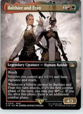 Balthier and Fran (0319) (Borderless) - FINAL FANTASY - 319 - Normal NM - Non-Sports Card Single