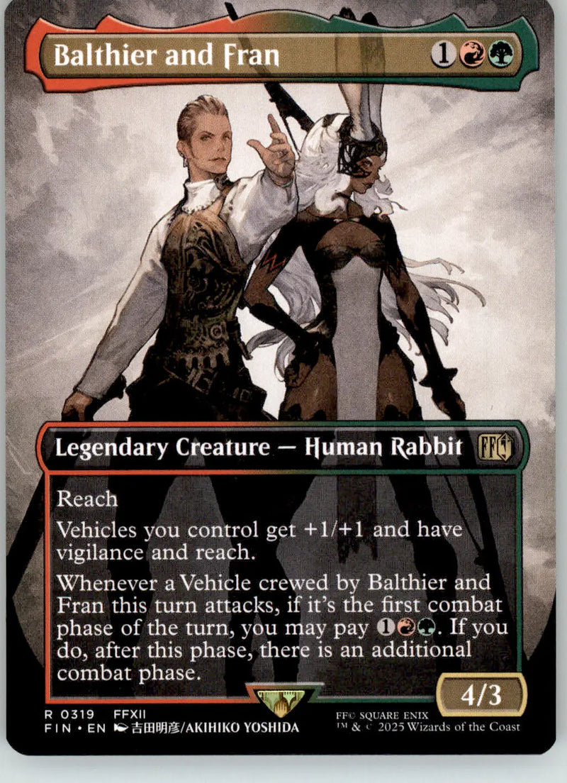 Balthier and Fran (Borderless) - FINAL FANTASY - 319 - NM Magic: The Gathering - Magic Card Single