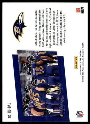 Baltimore Ravens 2022 Score Huddle Up #HU-BAL Baltimore Ravens