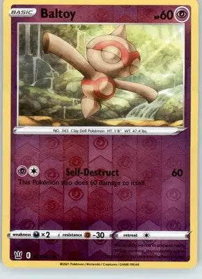 Baltoy - SWSH05: Battle Styles - 057/163 - Reverse Holo LP - Pokémon Card Single