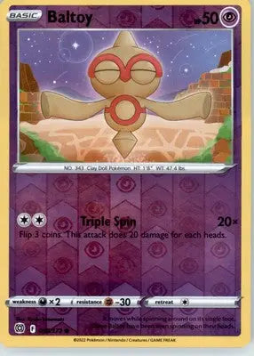 Baltoy - SWSH09: Brilliant Stars - Reverse Holo LP - #058/172 - Pokémon Card Single