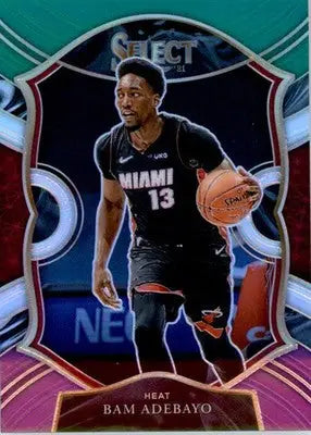 Bam Adebayo - 2020-21 Panini Select - #8 - Green White Purple Basketball - Basketball Card Single