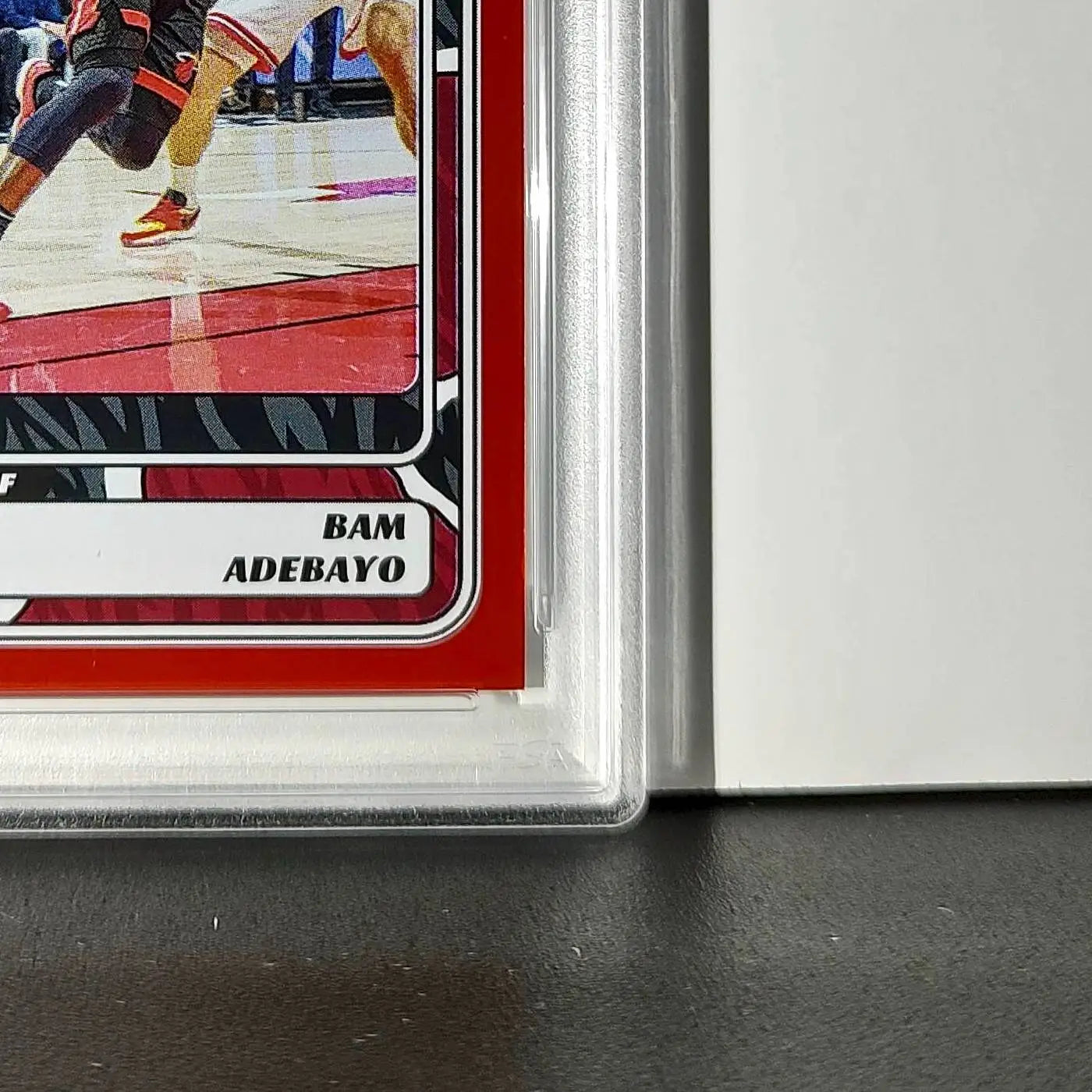Bam Adebayo 2024-25 Panini NBA #16 Sticker 66/100 Red Foil PSA 8 NM-MT - Basketball Card Single