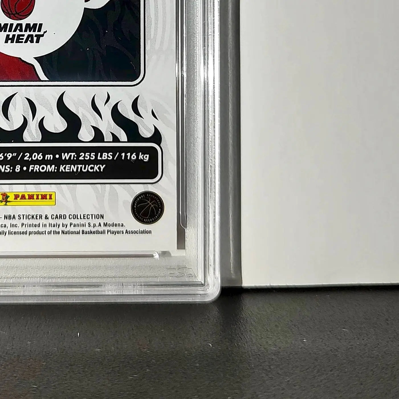 Bam Adebayo 2024-25 Panini NBA #16 Sticker 66/100 Red Foil PSA 8 NM-MT - Basketball Card Single