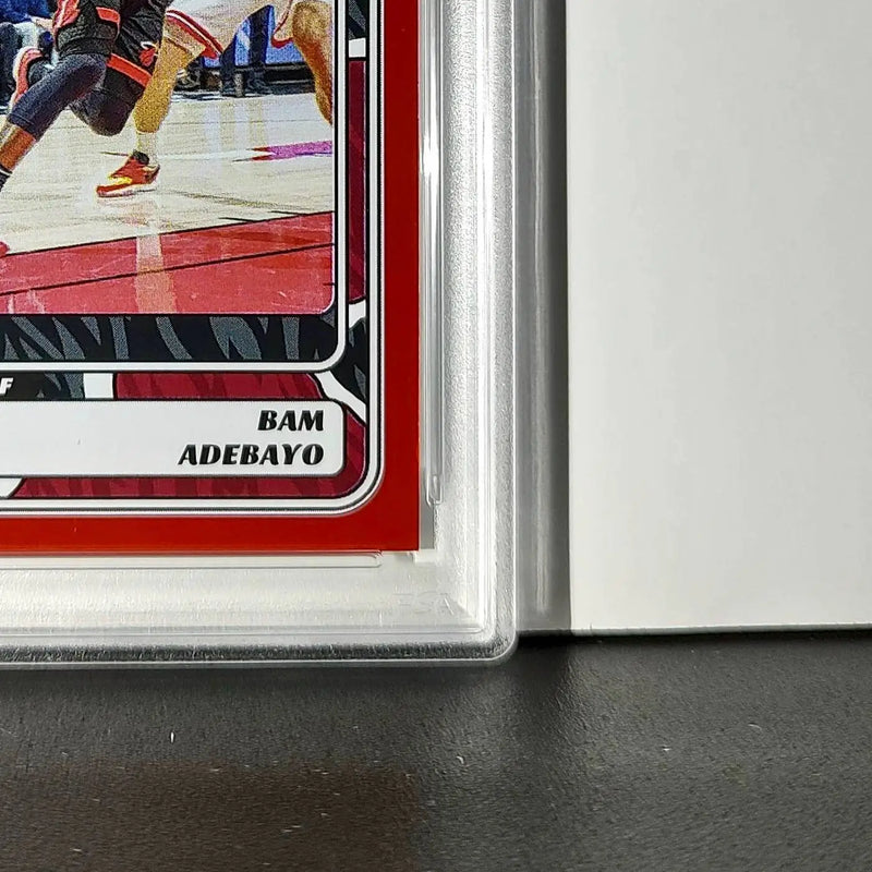 Bam Adebayo 2024-25 Panini NBA #16 Sticker 66/100 Red Foil PSA 8 NM-MT