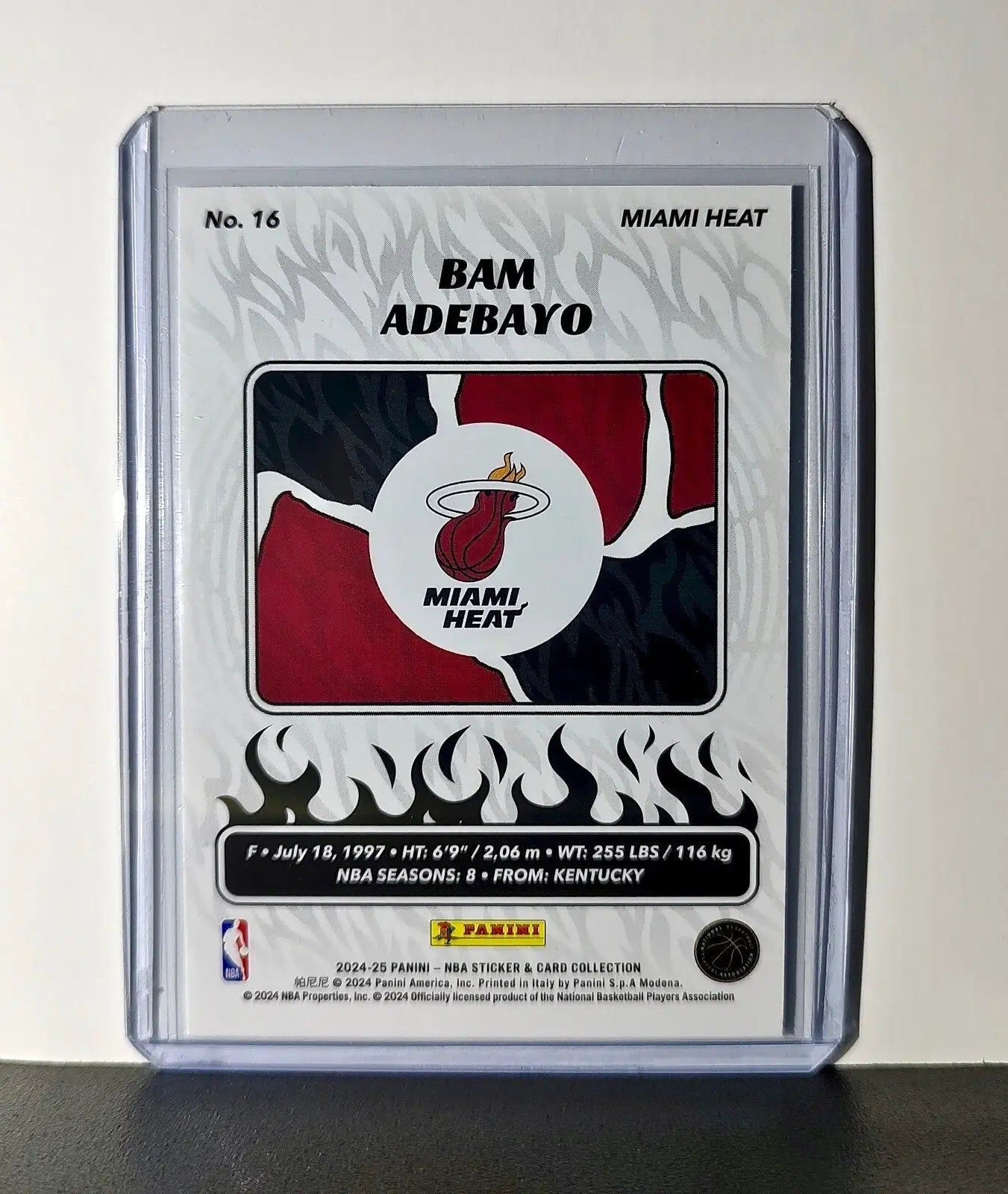 Bam Adebayo 2024-25 Panini NBA #16 Sticker Card Miami Heat - Basketball Card Single