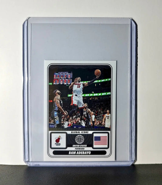 Bam Adebayo Global Icons 2024-25 Panini NBA #73 Sticker Card Miami Heat - Basketball Card Single