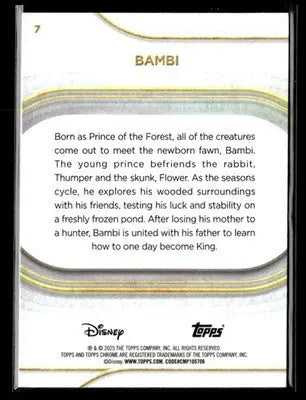 🌟 Bambi, 2025 Topps Chrome Disney #7 🌟 - Non-Sports Card Single
