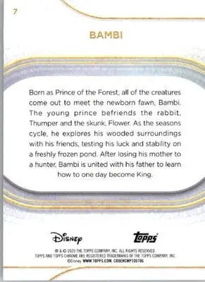 Bambi - 2025 Topps Chrome Disney - #7 - Non-Sports Card Single