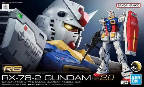 Bandai Mobile Suit Gundam RX-78-2 Version 2.0 Real Grade 1:144 Scale Model Kit - Action Figure & Toy