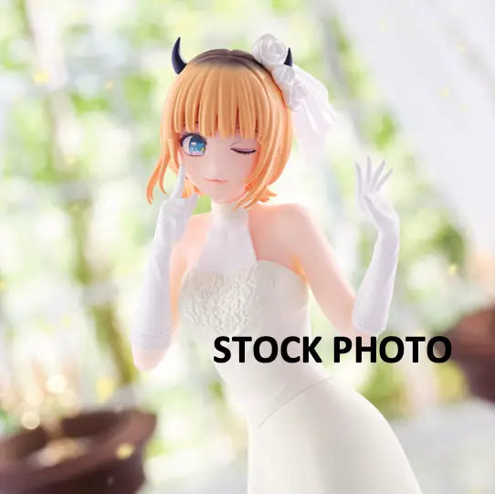Anime figurine in Memcho Bridal Dress from BANPRESTO OSHI NO KO MEMCHO BRIDAL DRESS FIGURE