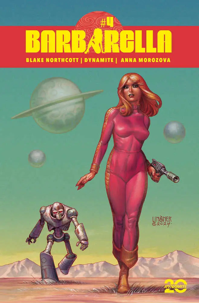 Barbarella #4 Cover A by Joseph Michael Linsner featuring artwork by Blake Northcott and Anna Morozova