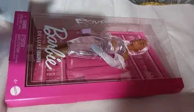 Barbie Deluxe Style Doll Purple Metallic Dress & Accessories New in Box - Collectibles