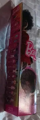 Barbie Fashionistas #221 Doll w/Black Afro Hair Red Dress 65th Anniversary NEW - Collectibles