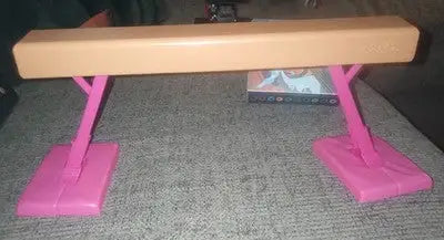 Barbie Gymnast Balance Beam Gymnastics Pink Brown Mattel 11’’ Long x 5’’ Tall - Other