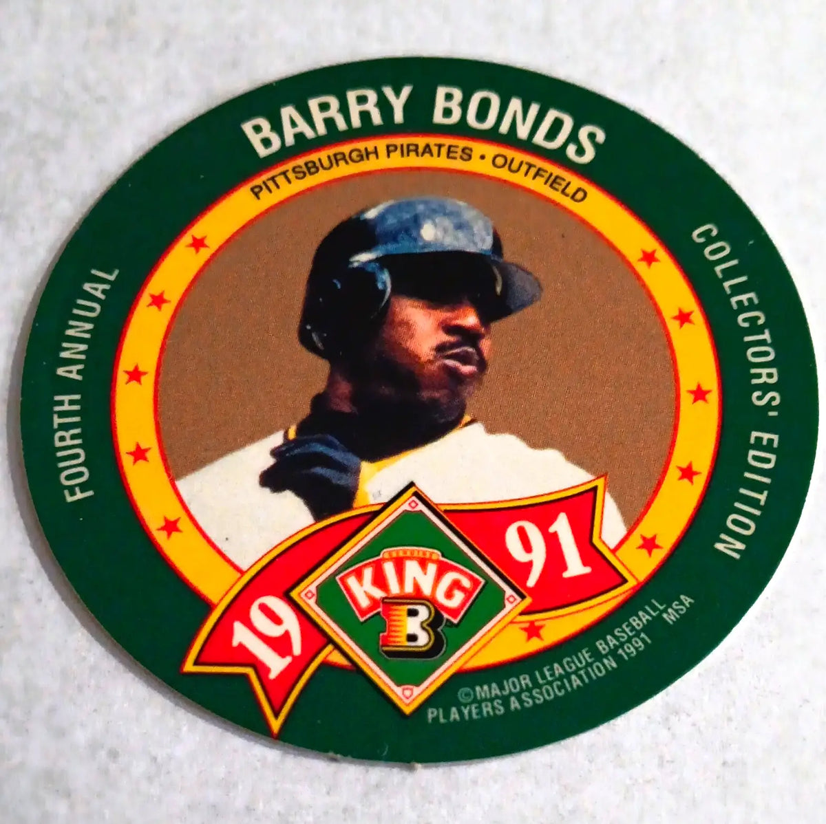 Barry Bonds 1991 King B Collectors Edition Coin. Pitt. Pirates Vintage. NRMT+ - Sports Memorabilia